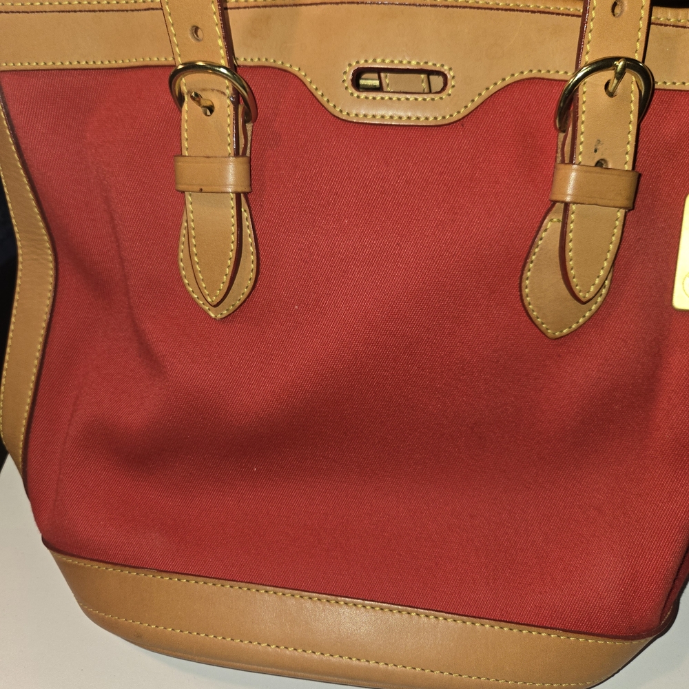 Dooney & Bourke Red and Tan Women's Bag